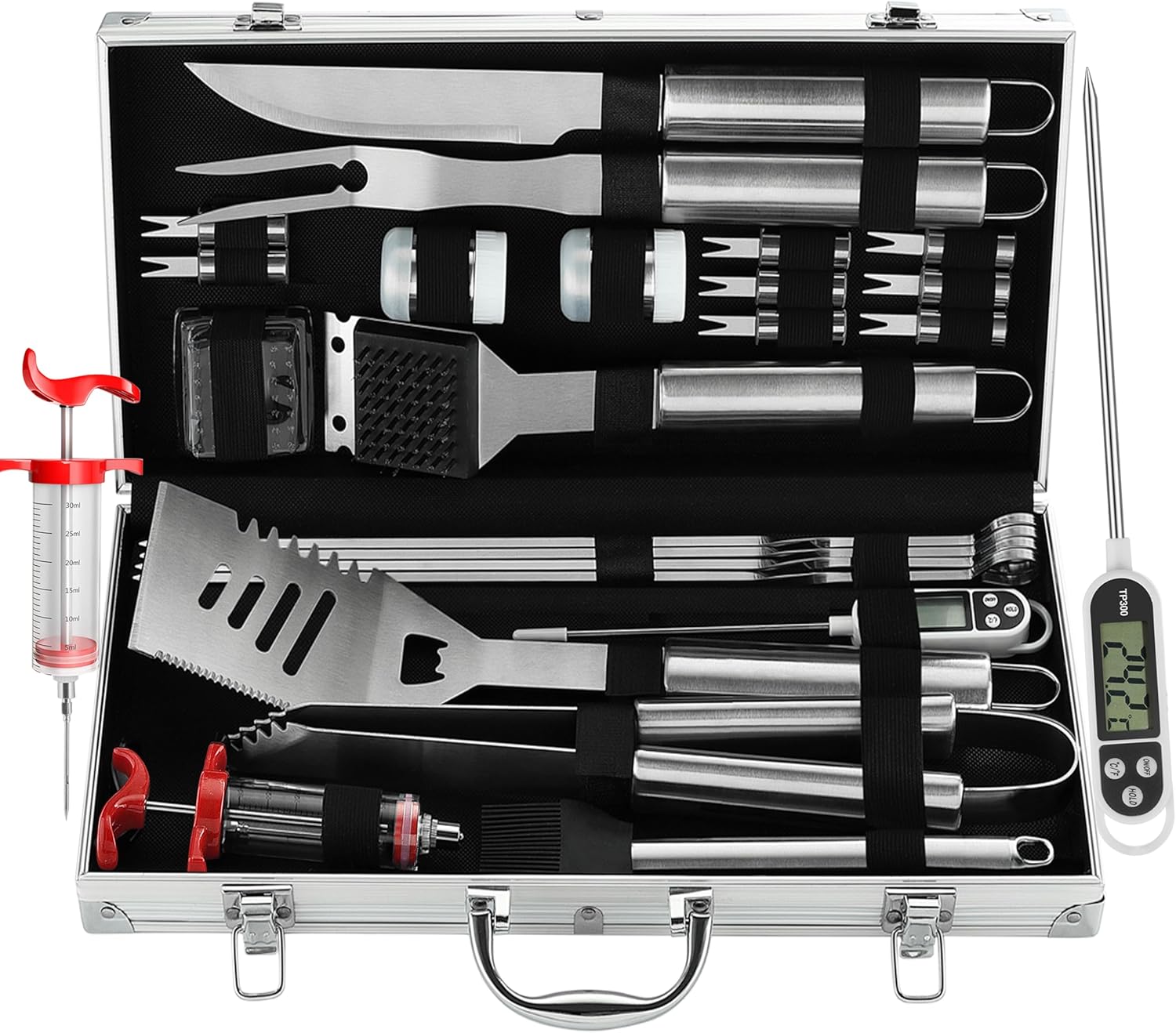 Grilljoy 24PCS BBQ Grill Tools Set